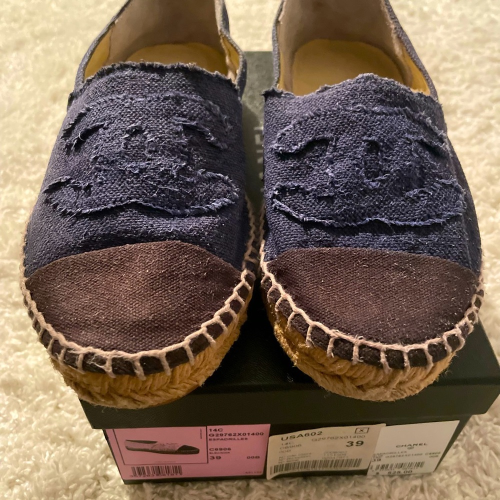 NOT FOR SALE  ❌❌❌Chanel Denim Espadrilles Size 39